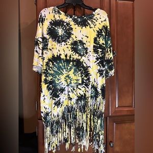 boohoo tie dye swim cover up